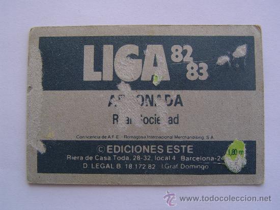 Cromos de f&uacute;tbol: ARCONADA REAL SOCIEDAD 82-83 - Foto 2