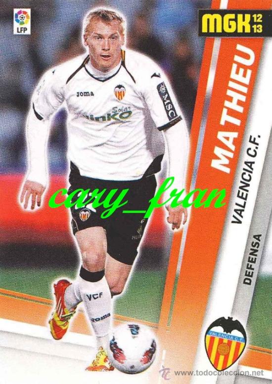 Cromos de f&uacute;tbol: MEGACRACKS 2012 2013 12 13 VALENCIA MATHIEU - Foto 1