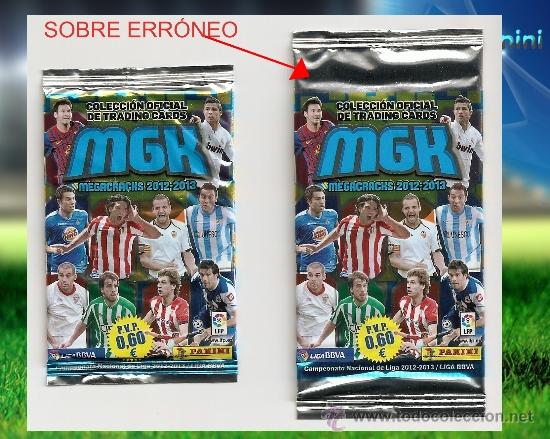 Cromos de f&uacute;tbol: SOBRE ERR&Oacute;NEO (LEER ANUNCIO) MEGACRACKS 2012 2013 PANINI - Foto 2
