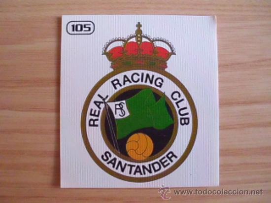 Cromos de f&uacute;tbol: Cromo Bollycao. Temporada 1998-1999 (98-99). N&ordm; 105 Escudo (Racing de Santander). NUNCA PEGADO