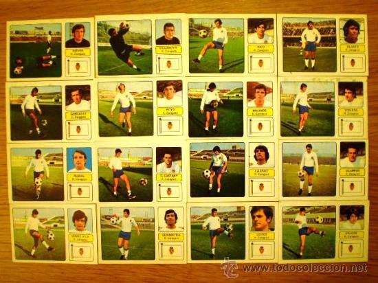 Cromos de F&uacute;tbol: Lote de 16 CROMOS ZARAGOZA (EQUIPO COMPLETO) - LIGA 73/74 Editorial Fher