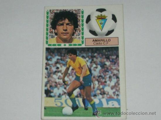 Cromos de f&uacute;tbol: -ESTE 83-84 : AMARILLO ( CADIZ ) - VERSION 1 - - Foto 1