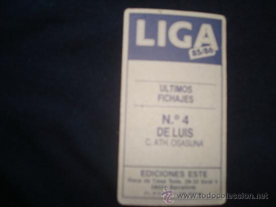 Cromos de f&uacute;tbol: este 85 fichaje 4 de luis - Foto 2