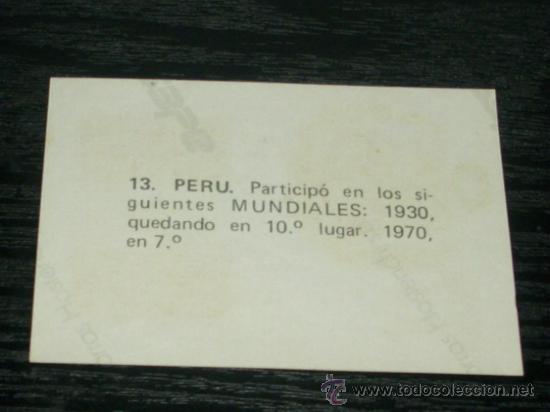 Cromos de f&uacute;tbol: -MAGA 78-79 : 13 PERU -- VERSION ORO -- - Foto 2