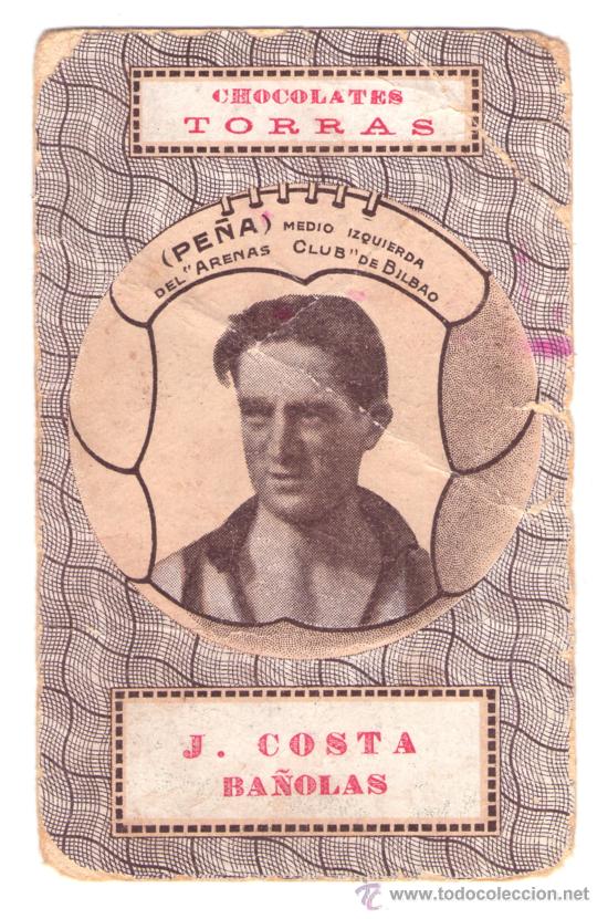 Cromos de f&uacute;tbol: A&ntilde;os 30 - Pe&ntilde;a del Arenas de Guecho