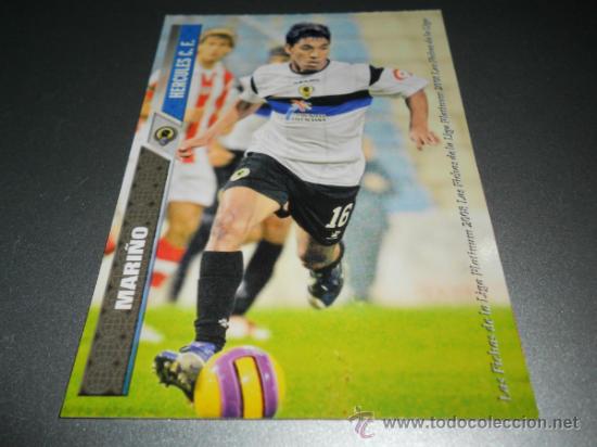 Football Stickers: FICHAJE UH + 1237 MARI&Ntilde;O HERCULES CROMOS ALBUM MUNDICROMO PLATINUM LIGA FUTBOL 07 08 2007 2008