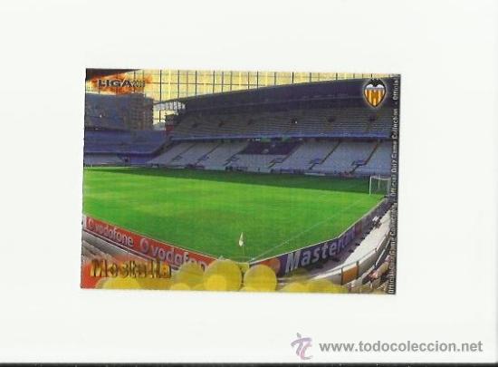 Figurine di Calcio: 56 ESTADIO MESTALLA  - BRILLO FONDO CUADROS -  MUNDICROMO 2012 2013 PLATINUM 12 13