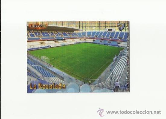 Cromos de f&uacute;tbol: 83 ESTADIO LA ROSALEDA - BRILLO FONDO CUADROS - MUNDICROMO 2012 2013 PLATINUM 12 13