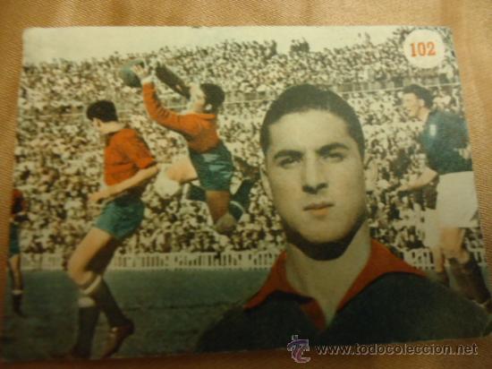 Cromos de f&uacute;tbol: antiguo cromo de futbol a&ntilde;o 1955