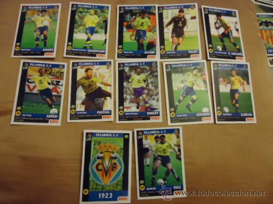Cromos de f&uacute;tbol: lote cromos estampas o tarjetas de futbol lfp marca con leyenda por detras villarreal club