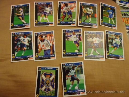 Cromos de f&uacute;tbol: lote cromos estampas o tarjetas de futbol lfp marca con leyenda por detras tenerife club