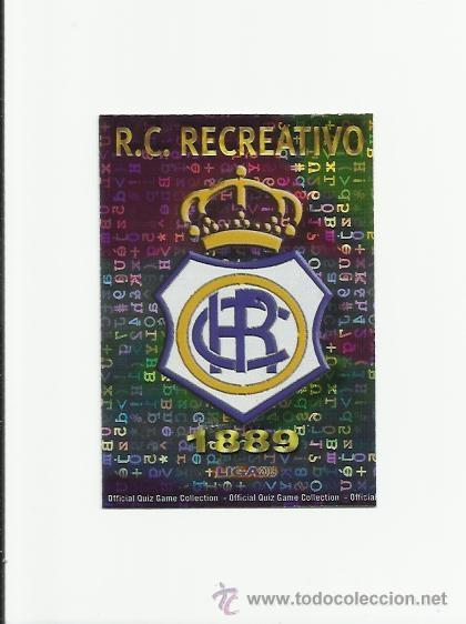 Cromos de Futebol: 964 ESCUDO (RECREATIVO  HUELVA)  -  BRILLO LETRAS   -  MUNDICROMO 2012 2013 PLATINUM 12 13
