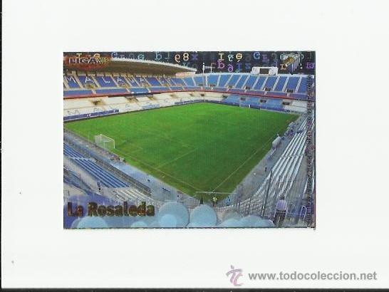 Cromos de Futebol: 83 ESTADIO LA ROSALEDA -  BRILLO LETRAS   -  MUNDICROMO 2012 2013 PLATINUM 12 13