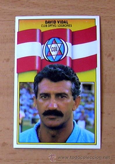 Cromos de f&uacute;tbol: Logro&ntilde;&eacute;s - David Vidal - Ediciones Este 1990-1991, 90-91 - nunca pegado - Foto 1