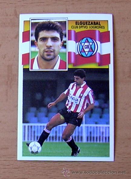 Cromos de f&uacute;tbol: Logro&ntilde;&eacute;s - Elguez&aacute;bal - Ediciones Este 1990-1991, 90-91 - nunca pegado - Foto 1