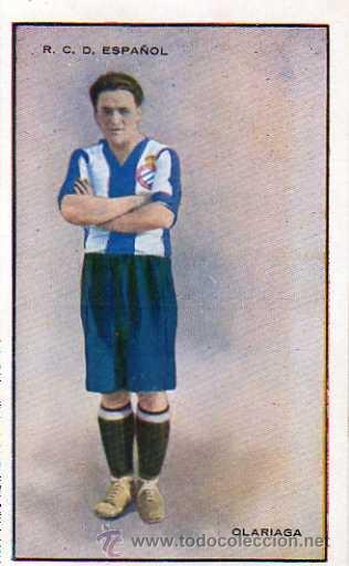 Fu&szlig;ball-Sticker: CROMO POSTAL DE OLARIAGA. DEL R.C.D.ESPA&Ntilde;OL A&Ntilde;OS 20
