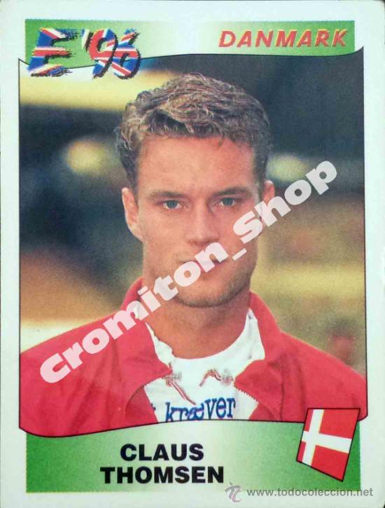 Cromos de Futebol: N&ordm; 289 CLAUS THOMSEN - DINAMARCA EURO INGLATERRA1996 PANINI ENGLAND 96