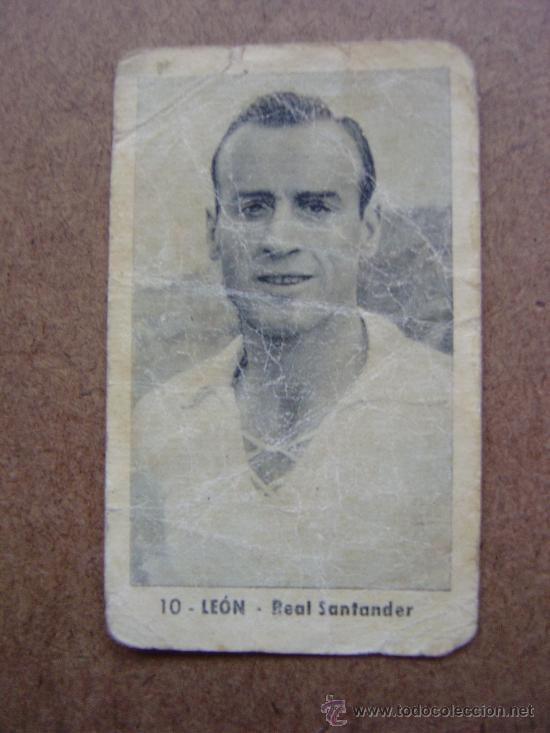 Cromos de f&uacute;tbol: CROMO ANTIGUO  LEON  (REAL SANTANDER) - Foto 1