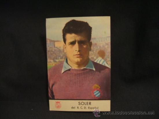 Cromos de f&uacute;tbol: SOLER - R.C.D. ESPA&Ntilde;OL - CASTELLBLANCH - - Foto 1