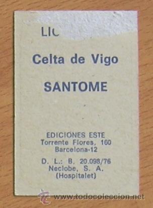 Cromos de f&uacute;tbol: Celta - Santom&eacute; - Ediciones Este 1976-1977, 76-77 - Foto 2
