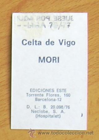 Cromos de f&uacute;tbol: Celta - Mori - Ediciones Este 1976-1977, 76-77 - Foto 2