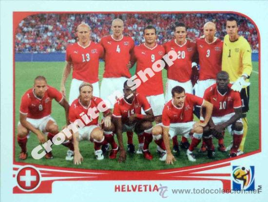 Cromos de F&uacute;tbol: N&ordm; 581 PLANTILLA HELVETIA MUNDIAL SOUTH AFRICA 2010 WORLD CUP 10 PANINI