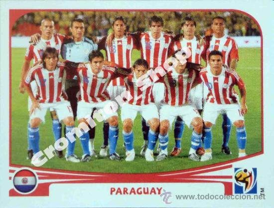 Cromos de f&uacute;tbol: N&ordm; 429 PLANTILLA PARAGUAY MUNDIAL SOUTH AFRICA 2010 WORLD CUP 10 PANINI