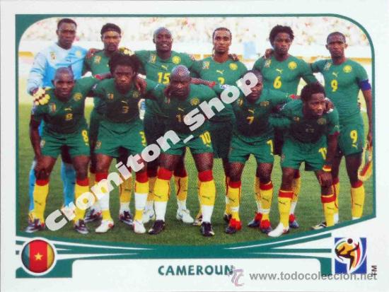 Cromos de F&uacute;tbol: N&ordm; 391 PLANTILLA CAMEROUN MUNDIAL SOUTH AFRICA 2010 WORLD CUP 10 PANINI
