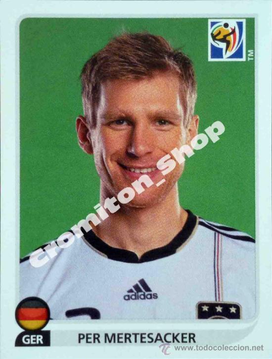 Cromos de Futebol: N&ordm; 262 PER MERTESACKER MUNDIAL SOUTH AFRICA 2010 WORLD CUP 10 PANINI