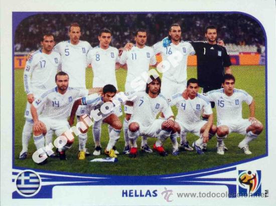 Figurine di Calcio: N&ordm; 163 PLANTILLA HELLAS MUNDIAL SOUTH AFRICA 2010 WORLD CUP 10 PANINI