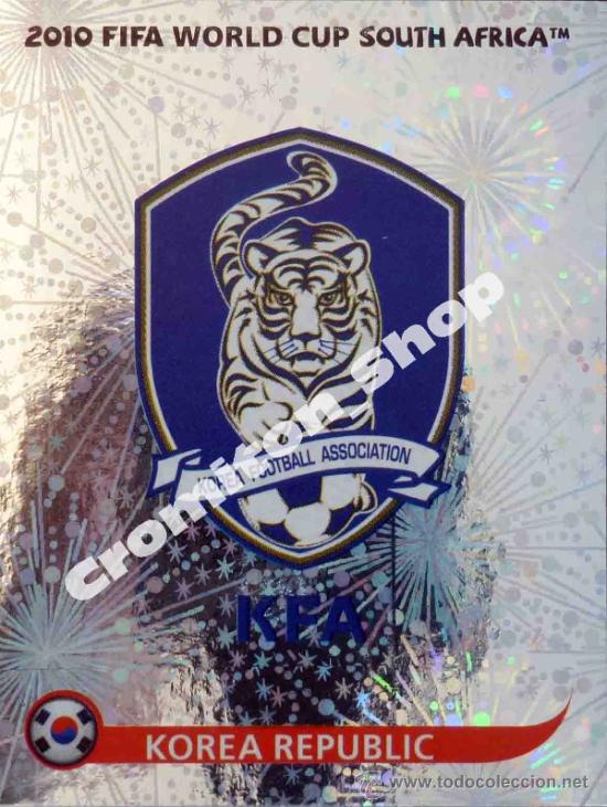Fu&szlig;ball-Sticker: N&ordm; 145 ESCUDO KOREA REPUBLIC MUNDIAL SOUTH AFRICA 2010 WORLD CUP 10 PANINI