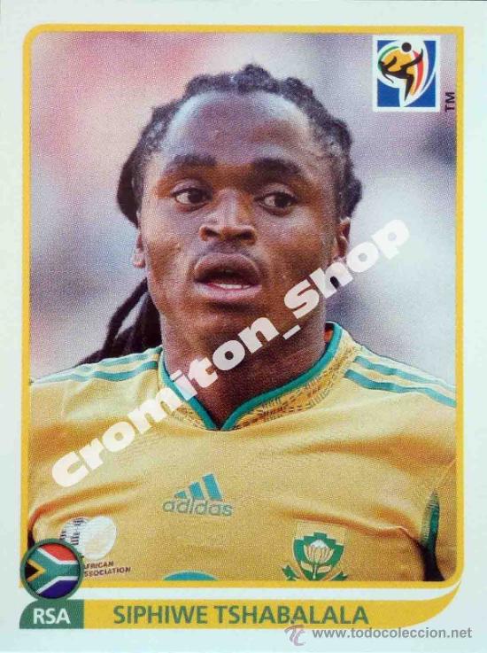 Cromos de f&uacute;tbol: N&ordm; 42 SIPHIWE TSHABALALA MUNDIAL SOUTH AFRICA 2010 WORLD CUP 10 PANINI
