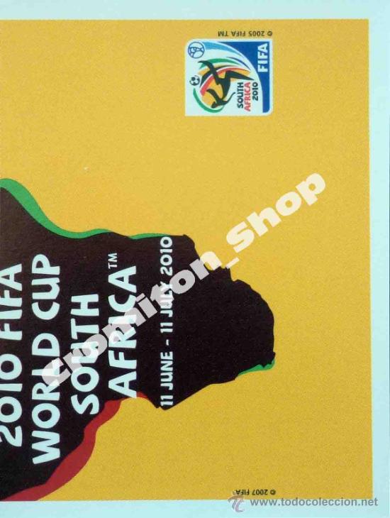 Cromos de f&uacute;tbol: N&ordm; 28 OFFICIAL POSTER MUNDIAL SOUTH AFRICA 2010 WORLD CUP 10 PANINI CROMITON