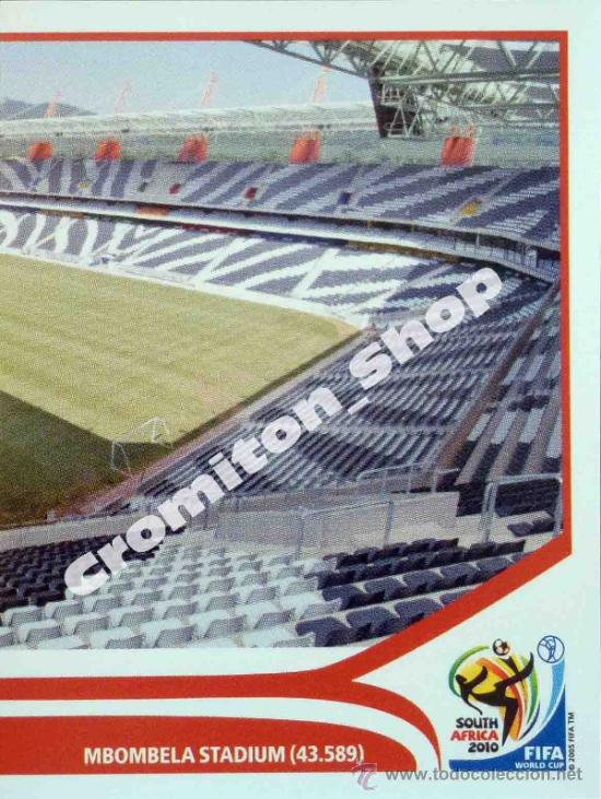Cromos de F&uacute;tbol: N&ordm; 19 Mbombela Stadium - Nelspruit MUNDIAL SOUTH AFRICA 2010 WORLD CUP 10 PANINI