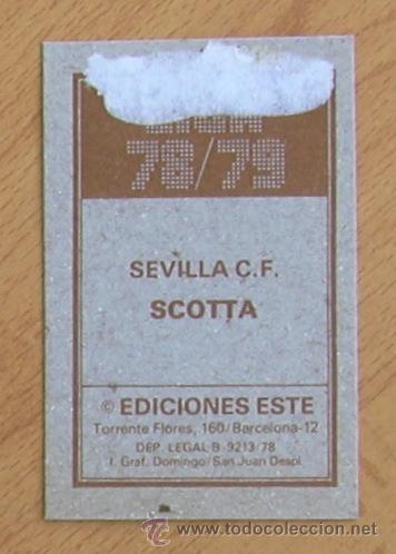 Cromos de f&uacute;tbol: Sevilla - Scotta - Ediciones Este 1978-1979, 78-79 - Foto 2