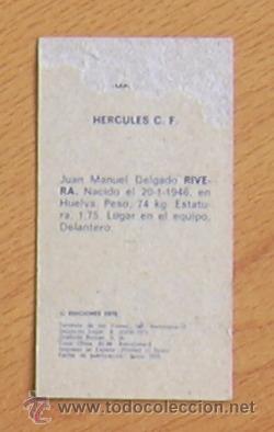 Cromos de f&uacute;tbol: H&eacute;rcules - Rivera - Ediciones Este 1975-1976, 75-76 - Foto 2