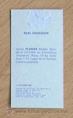 Cromos de f&uacute;tbol: Zaragoza - Planas - Ediciones Este 1975-1976, 75-76 - Foto 2