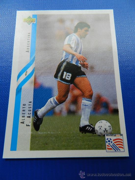 Figurine di Calcio: 158 - ALBERTO ACOSTA (ARGENTINA) - CROMO UPPER DECK FUTBOL MUNDIAL USA 94 ESTADOS UNIDOS 1994