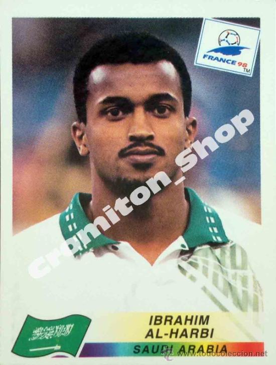 Cartes &agrave; collectionner de Football: N&ordm; 199 IBRAHIM AL-HARBI MUNDIAL FRANCIA 1998  FRANCE WORLD CUP 98 PANINI