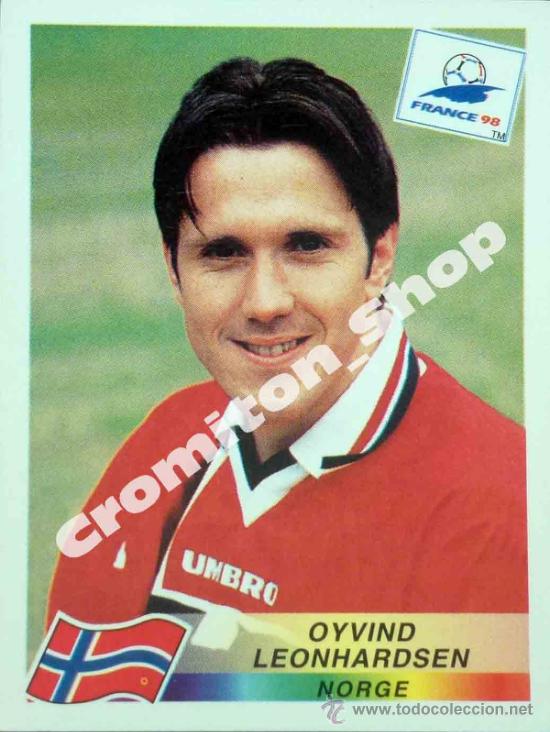 Fu&szlig;ball-Sticker: N&ordm; 79 OYVIND LEONHARDSEN MUNDIAL FRANCIA 1998  FRANCE WORLD CUP 98 PANINI