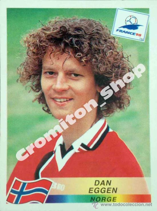 Fu&szlig;ball-Sticker: N&ordm; 74 DAN EGGEN MUNDIAL FRANCIA 1998  FRANCE WORLD CUP 98 PANINI