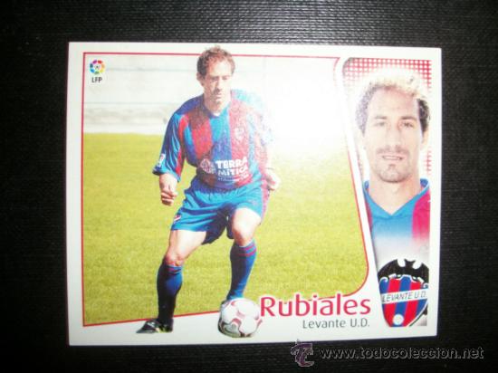 Cromos de f&uacute;tbol: RUBIALES DEL LEVANTE ALBUM ESTE LIGA 2004 - 2005 ( 04 - 05 )