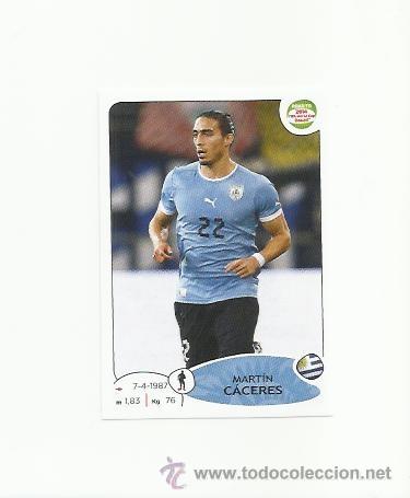 Cromos de F&uacute;tbol: 75 CACERES (URUGUAY) ROAD TO 2014 FIFA WORLD CUPA BRAZIL PANINI ADHESIVA -  -