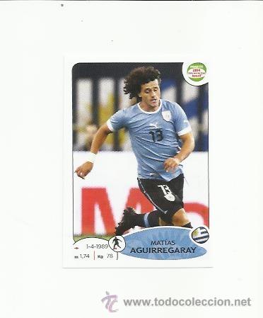 Cromos de f&uacute;tbol: 81 AGUIRREGARAY (URUGUAY) ROAD TO 2014 FIFA WORLD CUPA BRAZIL PANINI ADHESIVA -  -