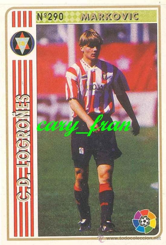 Cromos de f&uacute;tbol: MUNDICROMO 1994 1995 94 95 LOGRO&Ntilde;ES MARKOVIC - Foto 1