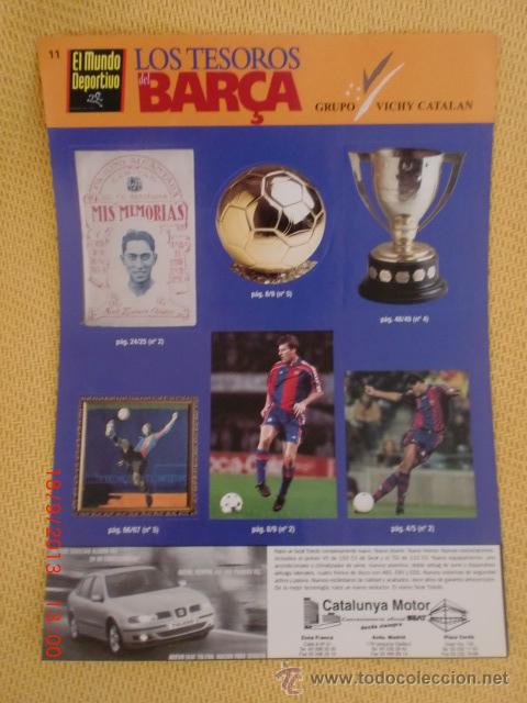 Cromos de f&uacute;tbol: PEGATINAS LOS TESOROS DEL BAR&Ccedil;A 11 - Foto 1