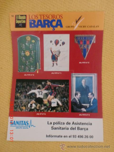Cromos de f&uacute;tbol: PEGATINAS LOS TESOROS DEL BAR&Ccedil;A 10 - Foto 1