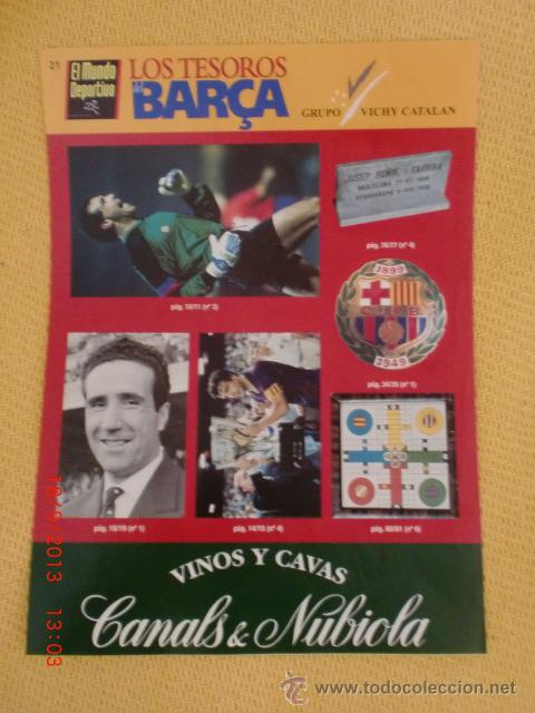 Cromos de f&uacute;tbol: PEGATINAS LOS TESOROS DEL BAR&Ccedil;A 21 - Foto 1