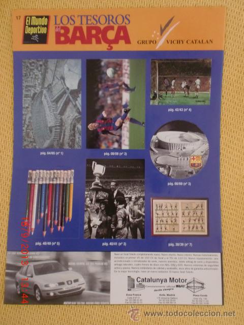 Cromos de f&uacute;tbol: PEGATINAS LOS TESOROS DEL BAR&Ccedil;A 17 - Foto 1