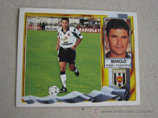 Cromos de f&uacute;tbol: ESTE 95-96 MANOLO  MERIDA 1995-1996 - Foto 1